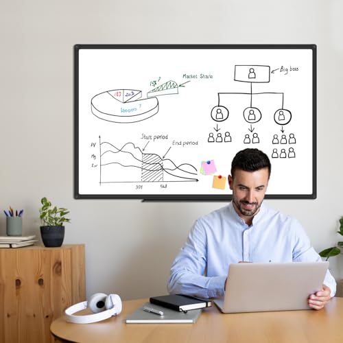 XBoard Magnetic White Board Dry Erase 48 x 31 Inches - size: 48"Wx31"H