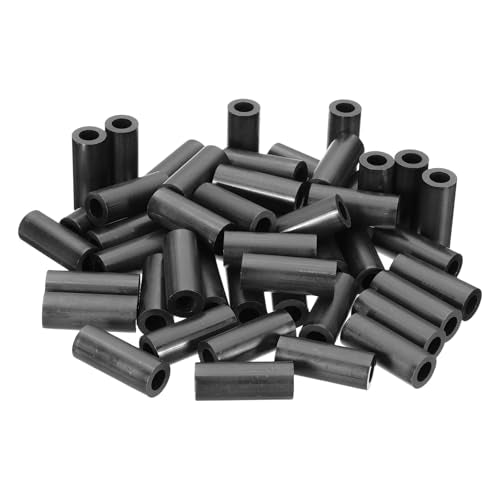 PATIKIL 120Pcs M8 ABS Spacers 5/16" ID x 9/16" OD x 1 3/8" L Plastic Round Spacer Washers Black Standoff Nut Unthreaded for M8 or 5/16 inch Screws Bolts Electrical Outlet - size: 5/16" ID x 9/16" OD x 1 3/8" L