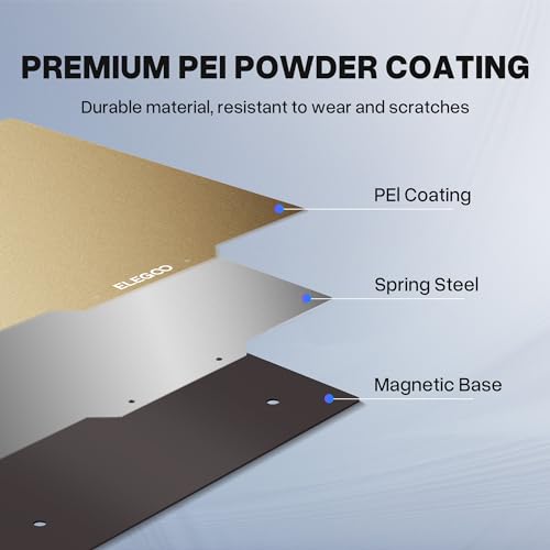 ELEGOO 235x235mm PEI Sheet Magnetic Build Plate for Neptune 3 Pro