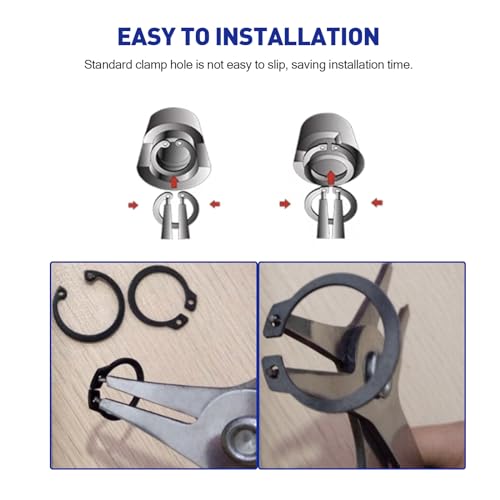 Boatsea 300Pcs C-Clip Circlip External Circlip Snap Retaining Clip Rings Assortment Kit, Alloy Steel Snap Ring Shop Assortment Set, 18 Sizes External Retaining Rings of 1/8"-1-1/4" - size: C-Clip 300PCS