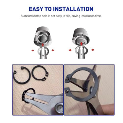 Boatsea 300Pcs C-Clip Circlip External Circlip Snap Retaining Clip Rings Assortment Kit, Alloy Steel Snap Ring Shop Assortment Set, 18 Sizes External Retaining Rings of 1/8"-1-1/4" - size: C-Clip 300PCS