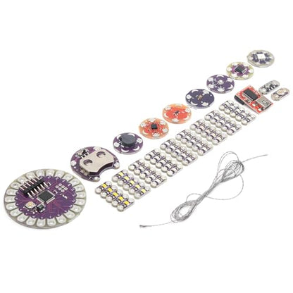 Wearable LED Sensor Kit with Temperature Sensor and Cable, DIY Electronic Components for Projects, Electronic Sensor Kit for STEM Education and Prototyping