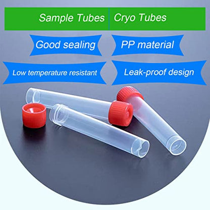 20ml Plastic Small Vials with Screw Caps Sample Tubes,PP Material, Free from DNase, RNase, Human DNA(30pcs) - style: 20ml 30pcs