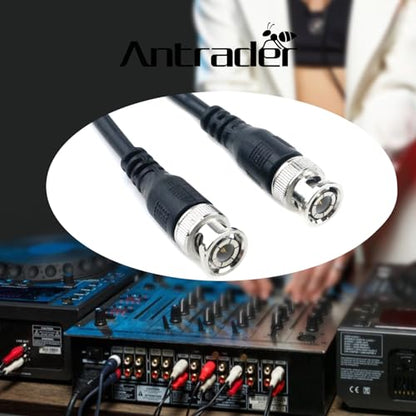 Antrader RG58 3 Feet 50-Ohm BNC Male to BNC Male Coaxial Cable Pack of 10 - size: 3 Feet, style: Male/Male