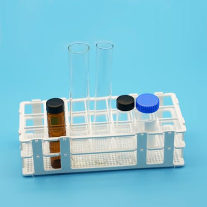 10 Pcs Detachable Plastic Test Tube Rack, 21 Holes Each, 30mm Diameter - color: White, size: 21 Holes-30mm