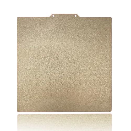 220x220mm Gold PEI Build Plate for MK2/MK2A/Anet A8/Anet A6, Double Sided Textured PEI Flexible Spring Steel Platform Heated Printing Bed for 3D Printer - size: 220x220mm