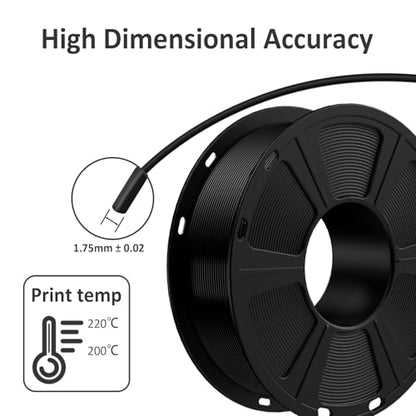 GEEETECH Black PLA Filament 1.75mm 1KG for Bambu AMS - color: 1kg Pla Black