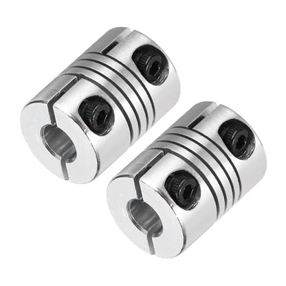 MECCANIXITY 2 Pcs 3 to 6mm Flexible Shaft Coupling 20mm L 15mm Dia - size: 3 to 6mm