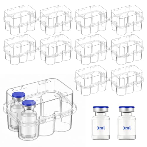 10-Pack 3mL Vial Storage Case, 6-Slot Insulin & GLP-1 Organizer - size: 3ml 6-slot 10pcs
