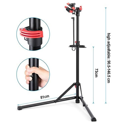 CXWXC Bike Repair Stand - Bike Stand For Maintenance Workstand - color: B: Black Red