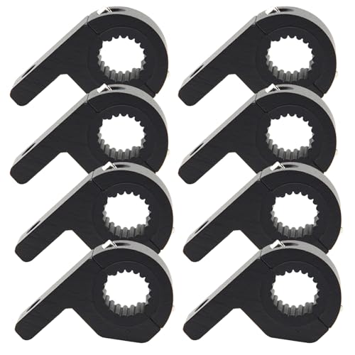 8 pcs LED Light Bar Mounting Brackets, 0.75-1.25 Inch Roll Bar Tube Clamp, Heavy Duty Aluminum Mount Kit for Off-Road Truck SUV Boat Roof Rack Work Lights, Black - size: 8pcs 0.75“-1.25" Clamp Kit