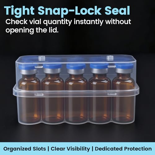 Twin-Pack 10mL Vial Organizer - 2x10 Slots Stackable for Fridge - color: A2