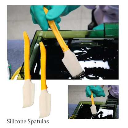 14PCS 3D Printer Cleaning Kit, Resin Scraper Set, Silicone Spatulas, Cleaning Cloths for Resin Transfer and 3D Printer Maintenance