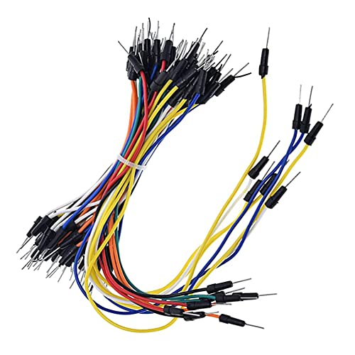 65Pcs Flexible Breadboard Jumper Cable Male to Male Compatible with Arduino Breadboard and Circuit Board