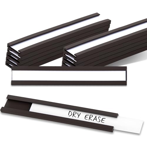 50 Pack 'C' Channel Magnetic Label Holders (0.5" x 3") - size: 0.5" x 3"