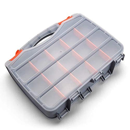 Double Sided Small Parts Organizer Box, 30 Adjustable Compartments - size: Mini Plastic Organizer