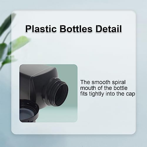 Heyiarbeit 5Pcs 33.8oz Plastic Lab Chemical Reagent Bottle, Wide Mouth HDPE Sample Storage Bottle Containers with Leak-Proof Sealed Jars for Liquid/Solid/Powder/Lab Chemical Storage Black - size: 1000ml (5pcs)