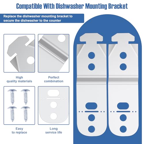 2PCS 619985 00619985 Dishwasher Mounting Bracket Fit for Bosch Dishwasher - size: 2 Pack