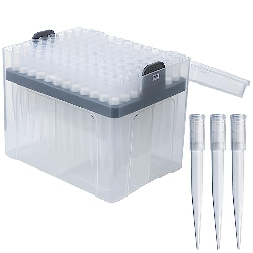 FOUR E'S SCIENTIFIC 1mL Filter Pipette Tips, 1 Rack 96 Tips - color: Transparent- Filter