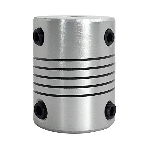 AFUNTA 5 Pcs Flexible Couplings 5mm to 8mm Compatible with NEMA 17 Stepper Motors, Used in Small CNC Machines & 3D Printer Prusa i3 or ORD Bot with 2 Pcs Allen Wrench