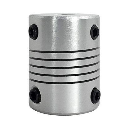 AFUNTA 5 Pcs Flexible Couplings 5mm to 8mm Compatible with NEMA 17 Stepper Motors, Used in Small CNC Machines & 3D Printer Prusa i3 or ORD Bot with 2 Pcs Allen Wrench