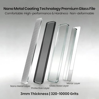 7 PCS Hobby Model Glass File for Gunpla, 3D Prints Polishing Tool - style: 7pcs Complete Kit