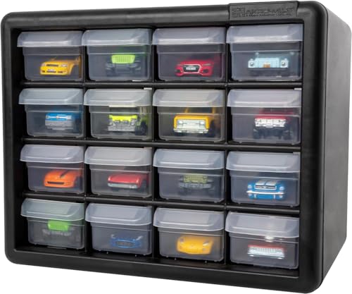 Akro-Mils 10116, 16 Drawer Plastic Parts Storage Hardware and Craft Cabinet, 10-1/2-Inch W x 6-1/2-Inch D x 8-1/2-Inch H, Black - color: Black, size: 16 Drawer, style: 1 Pack