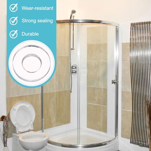 PATIKIL Flat Washer, 200 Pcs PVC Plastic Washers Round Sealing Spacer Gasket 12mm ID 20mm OD 1mm Thickness for Shower Door Handles Towel Bars Grommets Hardware Replacement, Clear - size: 12mm ID x 20mm OD x 1mm Thickness