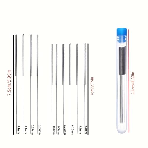 10Pcs Nozzle Cleaning Needles, Stainless Steel Flexible Brush Pins for 3D Printer Extruder, Showerhead, Sink and Vent Cleaning - color: 10pcs