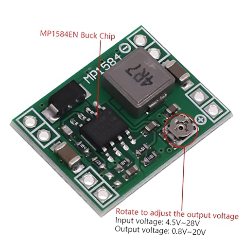 1 Pack Mini MP1584EN DC-DC Buck Converter Adjustable Power Supply Module 24V to 12V 9V 5V 3V