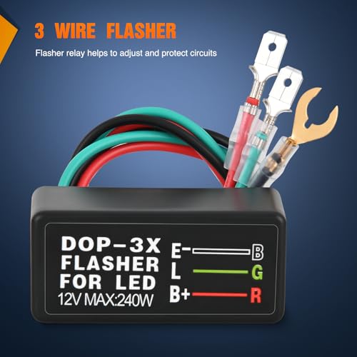 Nilight Turn Signal Switch with Flasher Relay Kit 4PIN ON Off ON Rocker Switch w/Blue LED Laser Etched SPDT Toggle Switches 12V 20A 24V 10A Jumper Wires for ATV UTV Tractor Motorcycle - size: TURN SIGNAL BLUE W/FLASHER