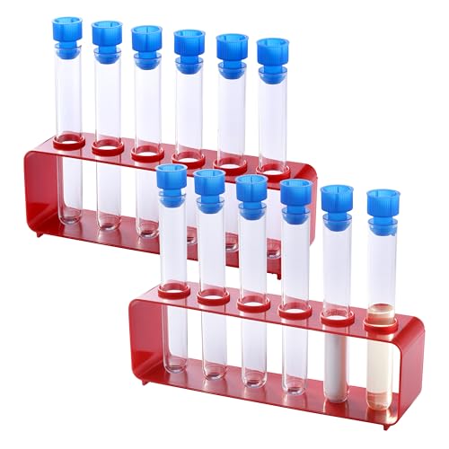 Plastic Test Tubes Rack with Caps for Nurse and Scientific Party,2 Set
