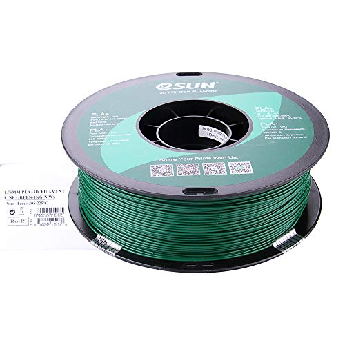 eSUN PLA PRO (PLA+) 3D Printer Filament, Dimensional Accuracy +/- 0.03mm, 1kg Spool, 1.75mm, Pine Green, Pantone 343C - color: Pine Green