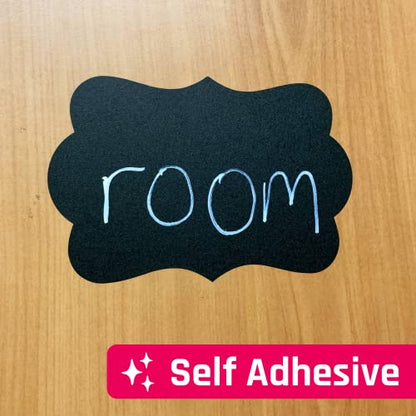50 Pack, Large Chalkboard Labels Stickers - Cloud Design, 6" x 4"