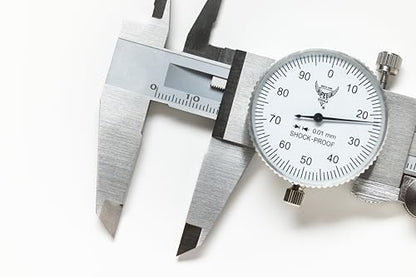PEC Dial Caliper 0-150mm, Stainless Steel Precision Measuring Tool - size: 0-150mm