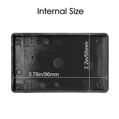 LeMotech 5Pcs ABS Plastic Electrical Project Case Power Junction Box, Project Box Black 3.9 x 2.4 x 1.0 inch (100 x 60 x 25 mm) - size: 3.9" x 2.4" x 1.0"(5pc)