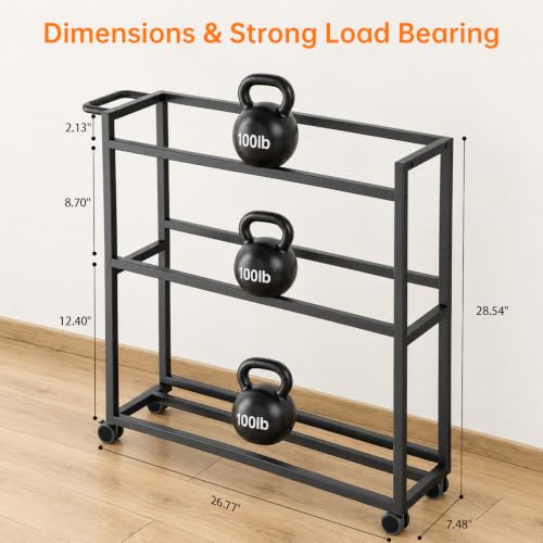 3D Printer Filament Storage Rack with Wheels,Cart Holds 30 Spools Filaments