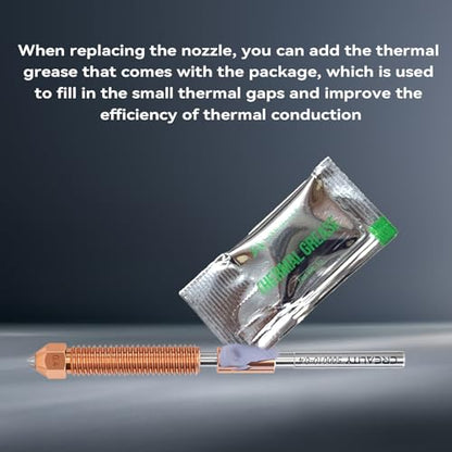 Creality K2 Pro Nozzles 0.4mm, Upgrade Creality K2 Pro Hotend Nozzles, Extruder Replacement Nozzles Kit with Titanium Alloy Copper Alloy Hardened Steel Nozzle for Creality K2 Pro 3D Printer (2PCS) - style: K2 Pro-0.4mm-2PCS