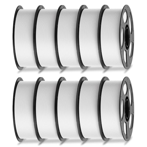 ANYCUBIC 3D Printer Filament PLA Bundle 10KG, White - color: 10*1kg Pla White