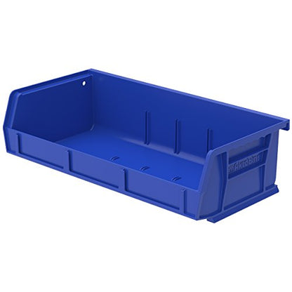 Akro-Mils 30232 AkroBins Plastic Storage Bins, 5"x11"x3", Blue, 8-Pack - color: Blue