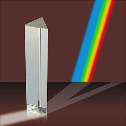 Amlong Crystal 6 inch Optical Glass Triangular Prism for Teaching Light Spectrum Physics and Photo Photography Prism, 150mm (Pack of 2) - size: Small (Pack of 2)