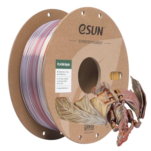 eSUN Silk PLA 3D Printer Filament 1.75mm,Gold Silver Copper Triple Colors - color: Gold Silver Copper
