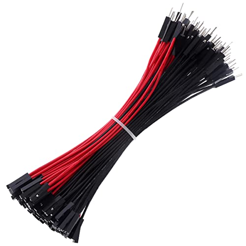 Breadboard Jumper Wires 20AWG, Bestlus Exclusives Male to Female Jumper Wires M/F 150mm Pack of 120 Square Head 0.1'' (15CM / 6'', M/F, Red x 60 Pieces Black x 60 Pieces) - color: Male-Female, 15CM-BR, size: 15CM / 6''