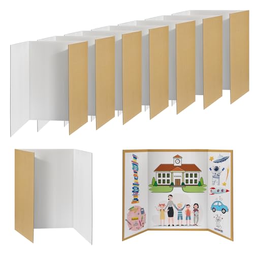 Cosweet 8 PCS 16" x 23" Small Trifold Poster Board for School Projects - size: S-16" x 23"