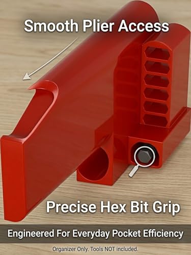 Mini Tool Organizer Compatible with Knipex Cobra XS, 5 Bit Slots