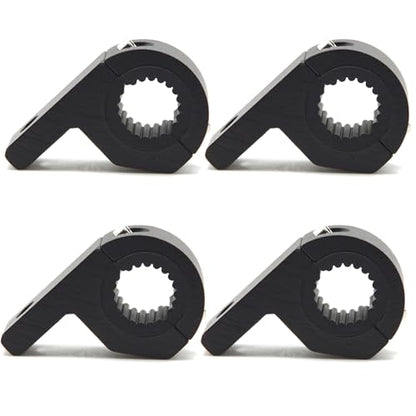 4 Pcs LED Light Bar Mounting Brackets, 0.75" 1" 1.25" Tube Clamp, Automotive Aluminum Mount Mounts for ATV UTV Roof Rack Bull Bar Fog Lights, Black - size: 4PCS 0.75“-1.25" Clamp Kit