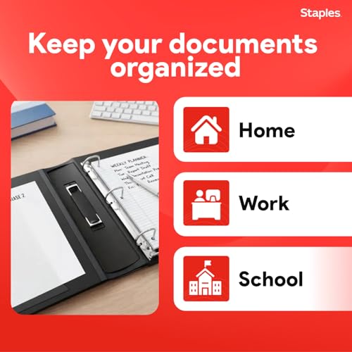 Staples Better Binder, 5 Inch D-Ring, Black, Reinforced Spine - color: Black, size: 5-Inch