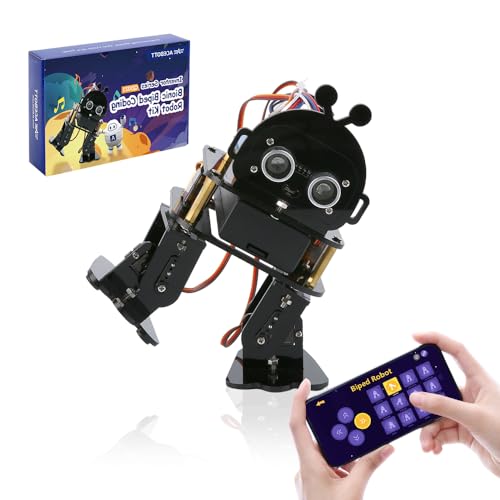 Biped Robot Kit STEM Toys Science Kit for Kids, Bionic Bipedal Robotics Programmable Coding Crafts Set for Arduino ESP32, Birthday Gift for Age 8-12 Boys Girls Teens - color: Brown