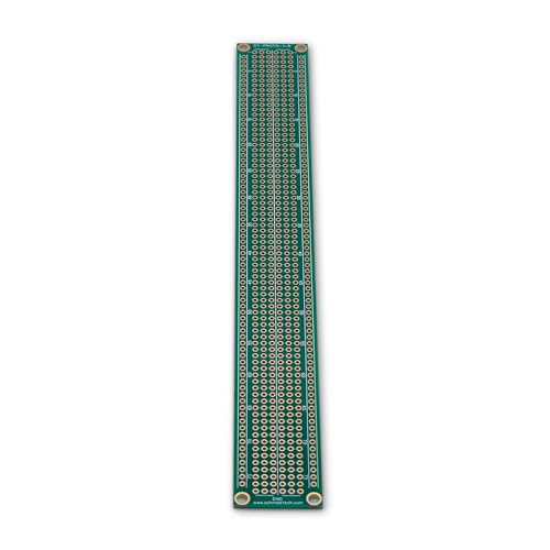 Double Sided ENIG Protoboard, Solderable Breadboard, Electronic Circuit Board for DIY Prototype Circuit, FR4, Plated Through Hole Solder Prototype Board, ST-PROTO-1-8 (1" x 8") - style: 1" x 8"