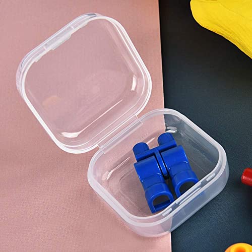 88-Pack Clear Square Plastic Storage Containers with Lids - size: 88 Pieces 1.37 x 1.37 x 0.7 Inches